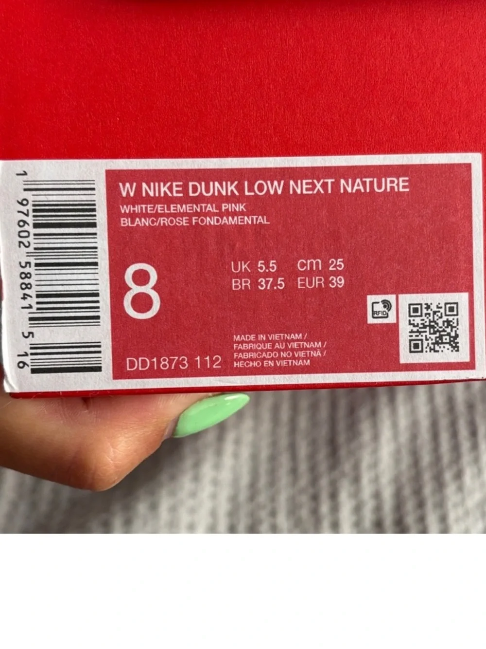 Nike Dunk Low Next Nature - White/Elemental Pink - Size 8 - NIB - Picture 7 of 7